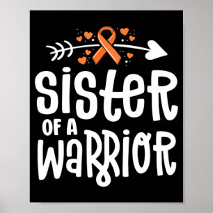 Poster Irmã De Um Cancer De Leucemia Da Família Laranja G
