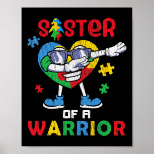 Poster Irmã De Um Guerreiro Crianças Autistas Sensibiliza