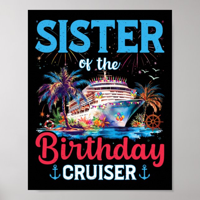 Poster Irmã Do Aniversário Cruzeiro Engraçado (Frente)