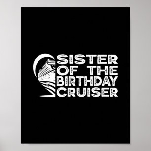 Poster Irmã Do Barco De Aniversário Divertido Férias De C