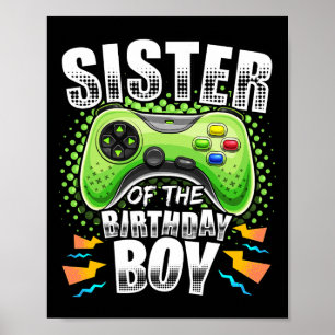Poster Irmã Do Jogo De Vídeo De Aniversário Corresponder