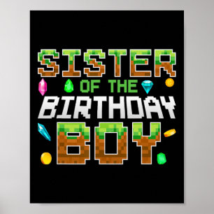 Poster Irmã Do Jogo Do Menino De Aniversário Número De Pi
