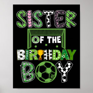 Poster Irmã Do Menino Do Futebol Aniversário