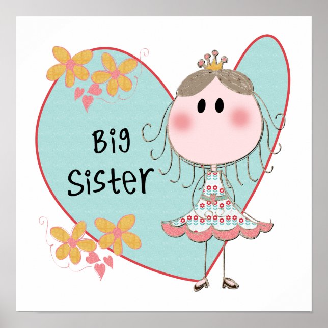 Poster Irmã Grande Princesa do Coração Azul (Frente)