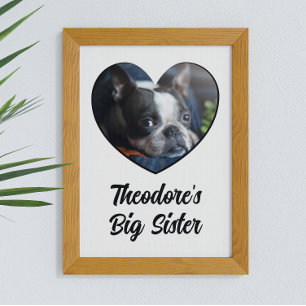 Poster Irmã mais velha do cachorro fotográfico personaliz
