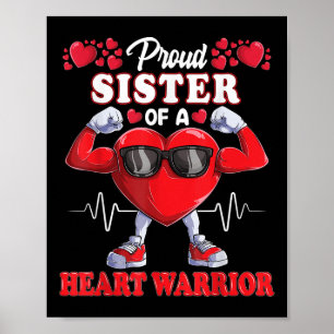 Poster Irmã Orgulhosa De Um Guerreiro Cardíaco Sensibiliz