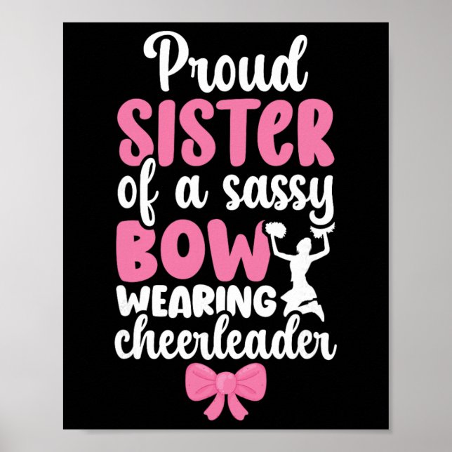 Poster Irmã Orgulhosa De Uma Irmã Cheerleader Irmã Cheer  (Frente)