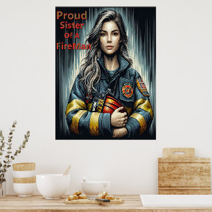 Poster Irmã Orgulhosa De Uma Robótica FogoFighter