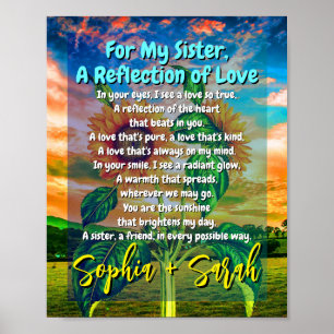 Poster Irmã Significativa Presente: Um Poema do Amor Card