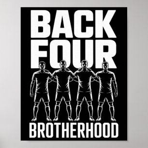 Poster Irmandade do Back Four Equipe Unidade Jogador Esqu