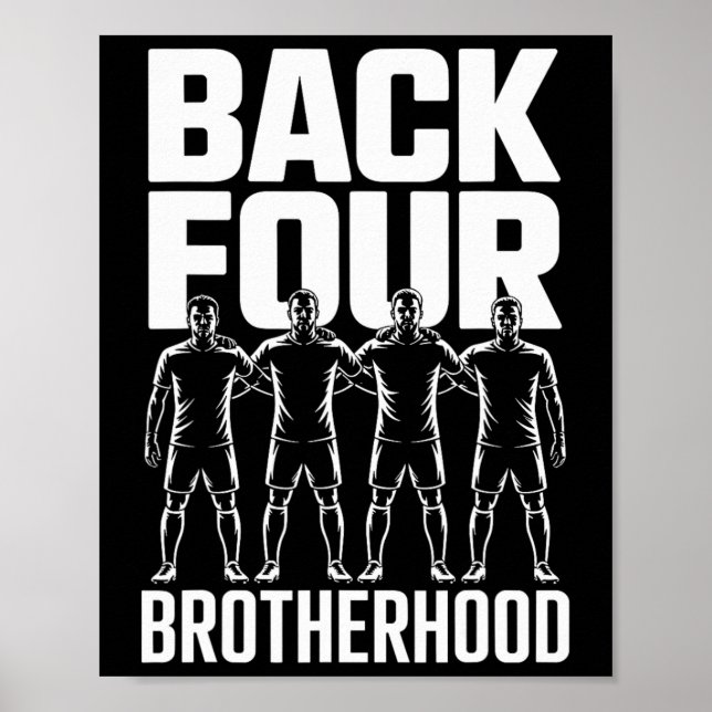 Poster Irmandade do Back Four Equipe Unidade Jogador Esqu (Frente)
