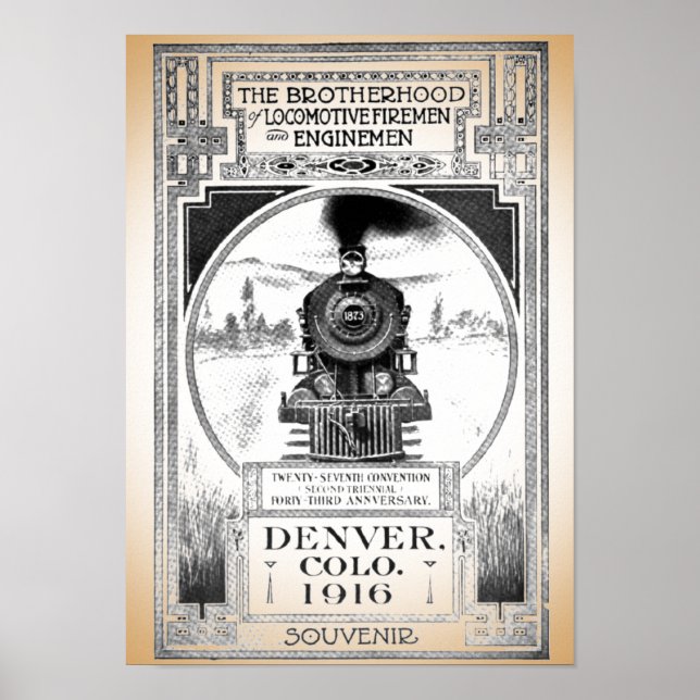 Poster Irmandade dos Bombeiros e Engenheiros Locomotivos (Frente)