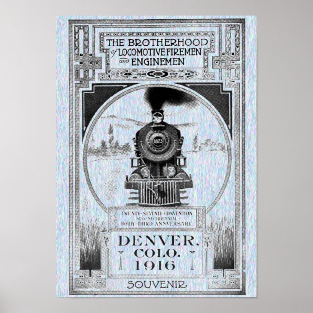 Poster Irmandade dos Bombeiros e Engenheiros Locomotivos (Frente)
