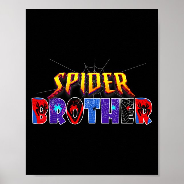Poster Irmão-Aranha Camisa Aniversário Família Engraçado  (Frente)