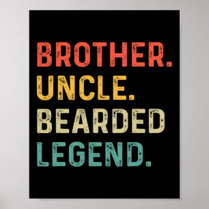 Poster Irmão Barbudo Engraçado Tio Barba Lenda Vintage F