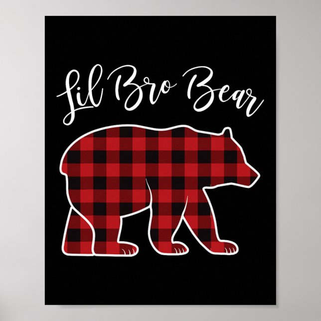 Poster Irmão Bear Pajama Red Buffalo Xmas Família Engraça (Frente)