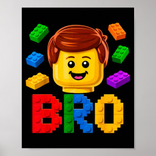 Poster Irmão da família mestre construtor edifício tijolo