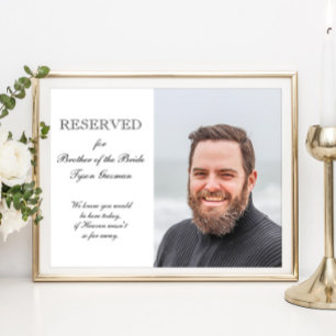 Poster Irmão da Noiva Com Memorial de Foto Casamento