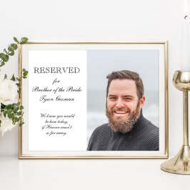 Poster Irmão da Noiva Com Memorial de Foto Casamento
