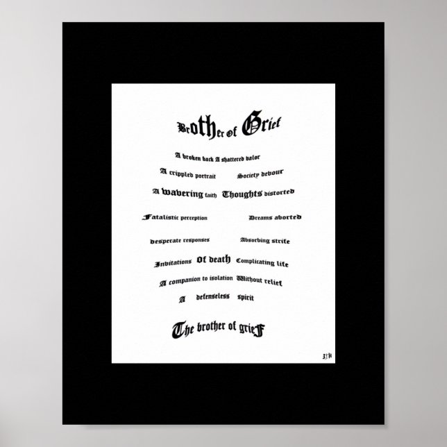 Pôster Irmão da tristeza (Frente)