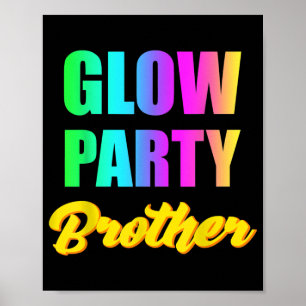 Poster Irmão de Festa Brilhante Retro 80s Presente de An