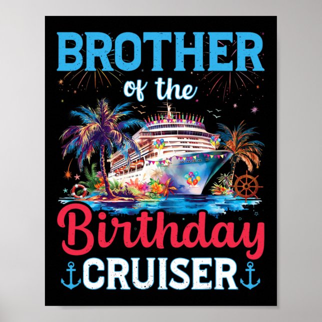Poster Irmão Do Aniversário Cruiser Divertido Presente De (Frente)