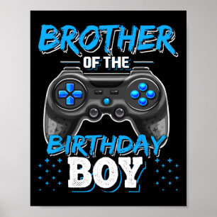 Poster Irmão Do Aniversário Jogo De Vídeo Correspondente 