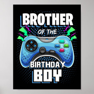 Poster Irmão Do Aniversário Jogo De Vídeo Correspondente