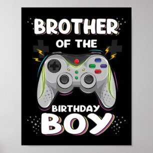 Poster Irmão Do Garoto De Aniversário Que Combina Com O J