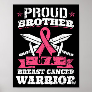 Poster Irmão Do Guerreiro Do Cancer Da Mama Sensibilizaçã
