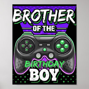 Poster Irmão do Jogo de Vídeo de Combinação do Aniver