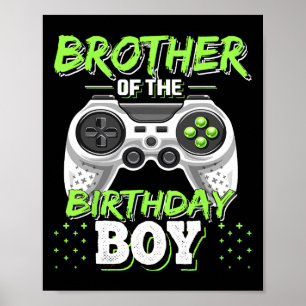 Poster Irmão Do Menino Do Aniversário Correspondente Jogo