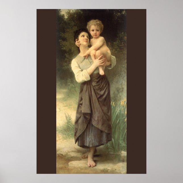 Pôster Irmão e Irmã de William Adolphe Bouguereau (Frente)