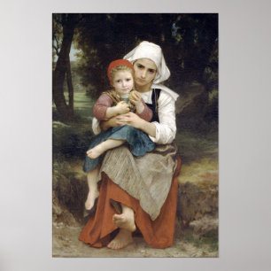 Pôster Irmão e irmã do Bouguereau-Bretão