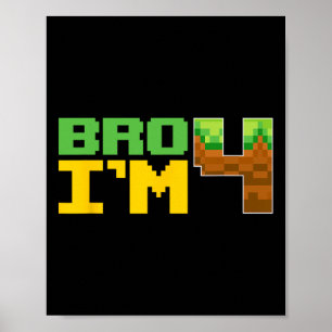 Poster Irmão engraçado de aniversário Eu estou no meu 4º