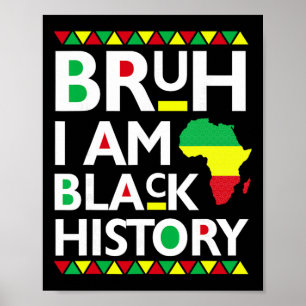 Poster Irmão Eu Sou Mês da História Negra Homens Adolesce