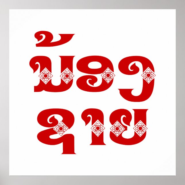 Poster Irmão Lao (Jovem) - ນ້ ອ ​ ຊ າ ງ/Nong Sai - Laos (Frente)