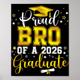 Poster Irmão Orgulhoso De Um Graduado Da Turma De 2026 Gr