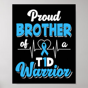 Poster Irmão Orgulhoso De Um Guerreiro T1d Diabetes Diabé