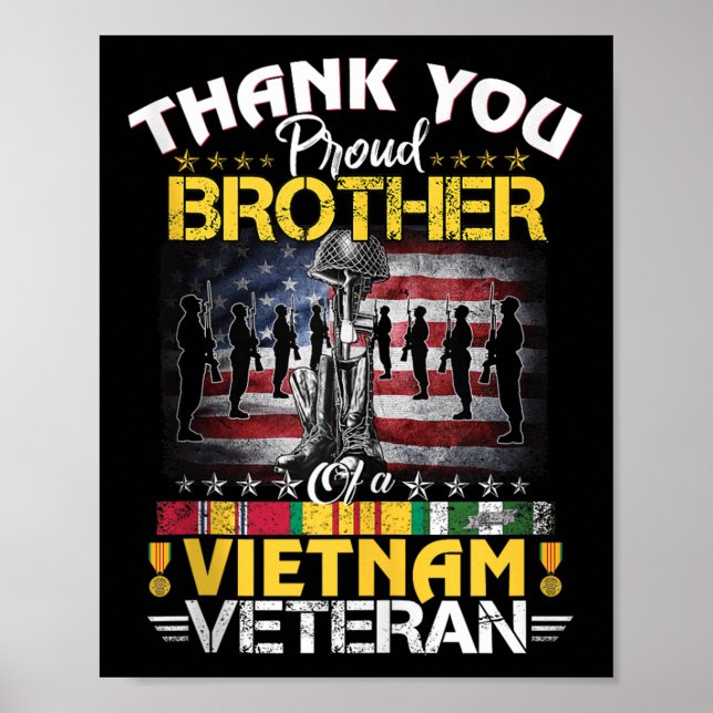 Poster Irmão Orgulhoso De Um Veterano Do Vietnã - Muito O (Frente)