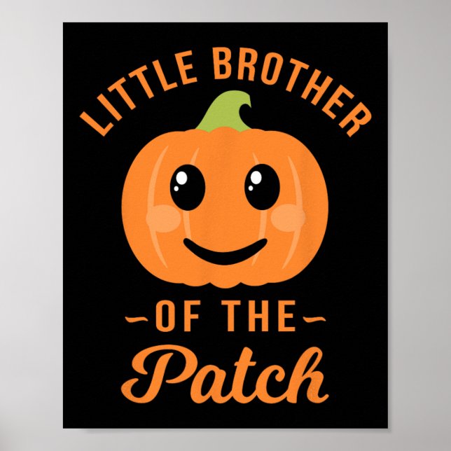 Poster Irmão Pequeno Do Patch Pumpkin Halloween T Sh (Frente)