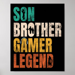 Poster Irmão Video Gamer Legend Matching Family