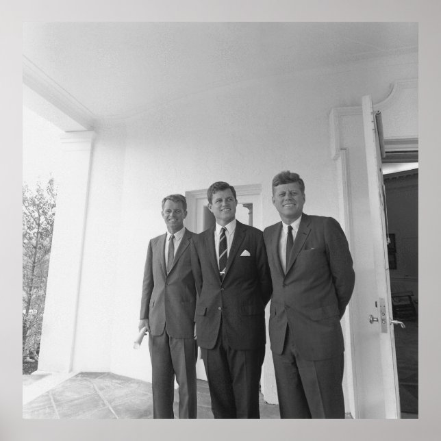 Poster Irmãos, Presidente John Kennedy, Robert & Ted (Frente)