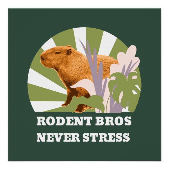Pôster Irmãos Roedores Nunca Estrese Capivara (Frente)