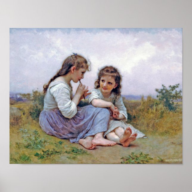 Poster Irmãs, Bouguereau (Frente)