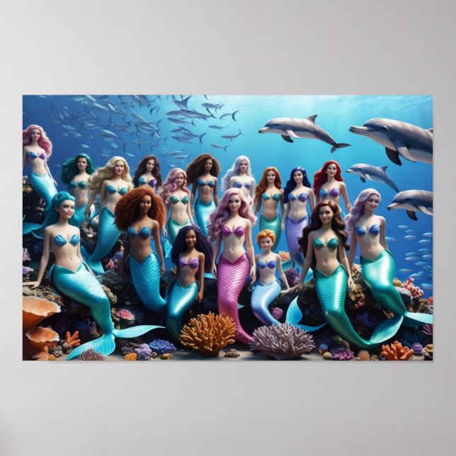 Poster Irmãs do Mar Profundo - Conto de Sereia (Frente)