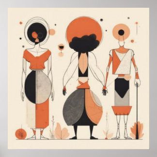 Poster Irmãs em Ritmo Geométrico — Ritmo Geométrico