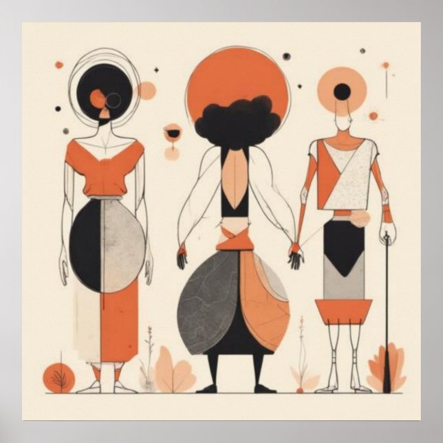 Poster Irmãs em Ritmo Geométrico — Ritmo Geométrico (Frente)
