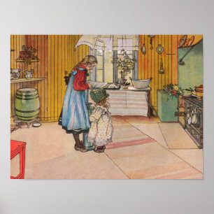 Pôster Irmãs - Koket avoirdupois Carl Larsson