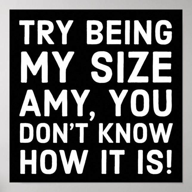 Poster Irmãs Tammy e Amy tentam ser do meu tamanho Amy (Frente)